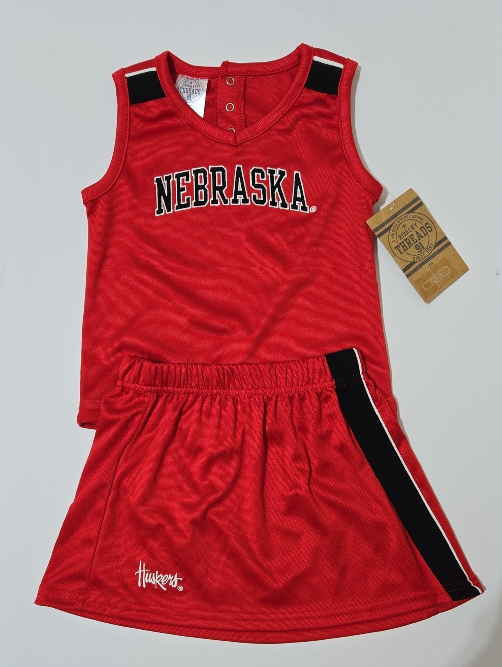 Knights Apparel Nebraska Cornhuskers Toddler Cheerleader 2-piece Set